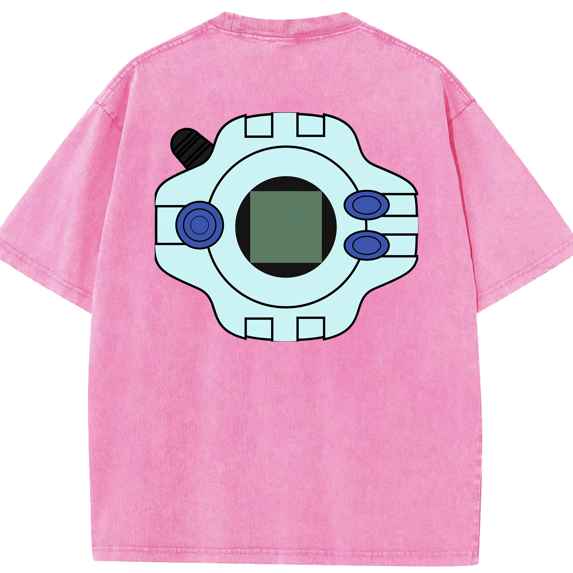 （画像用） Digimon デジタルモンスター/デジモン 綿100% ヴィンテージ風 半袖Tシャツ（背面プリント）